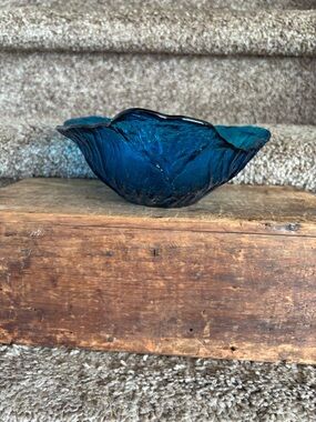 Viking blue glass bowl